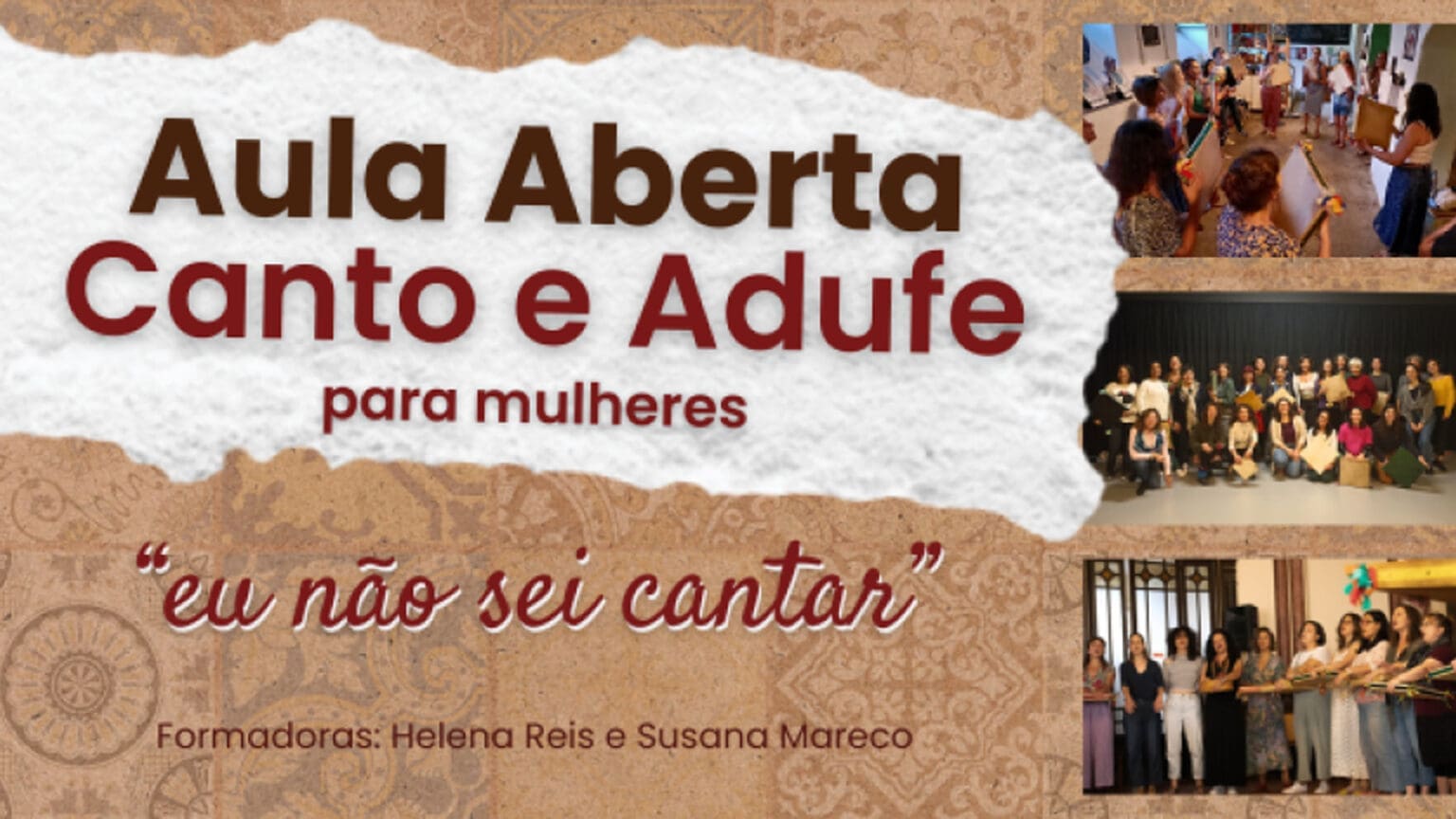 Aula aberta de canto e adufe para mulheres 1 Aula aberta de canto e adufe para mulheres