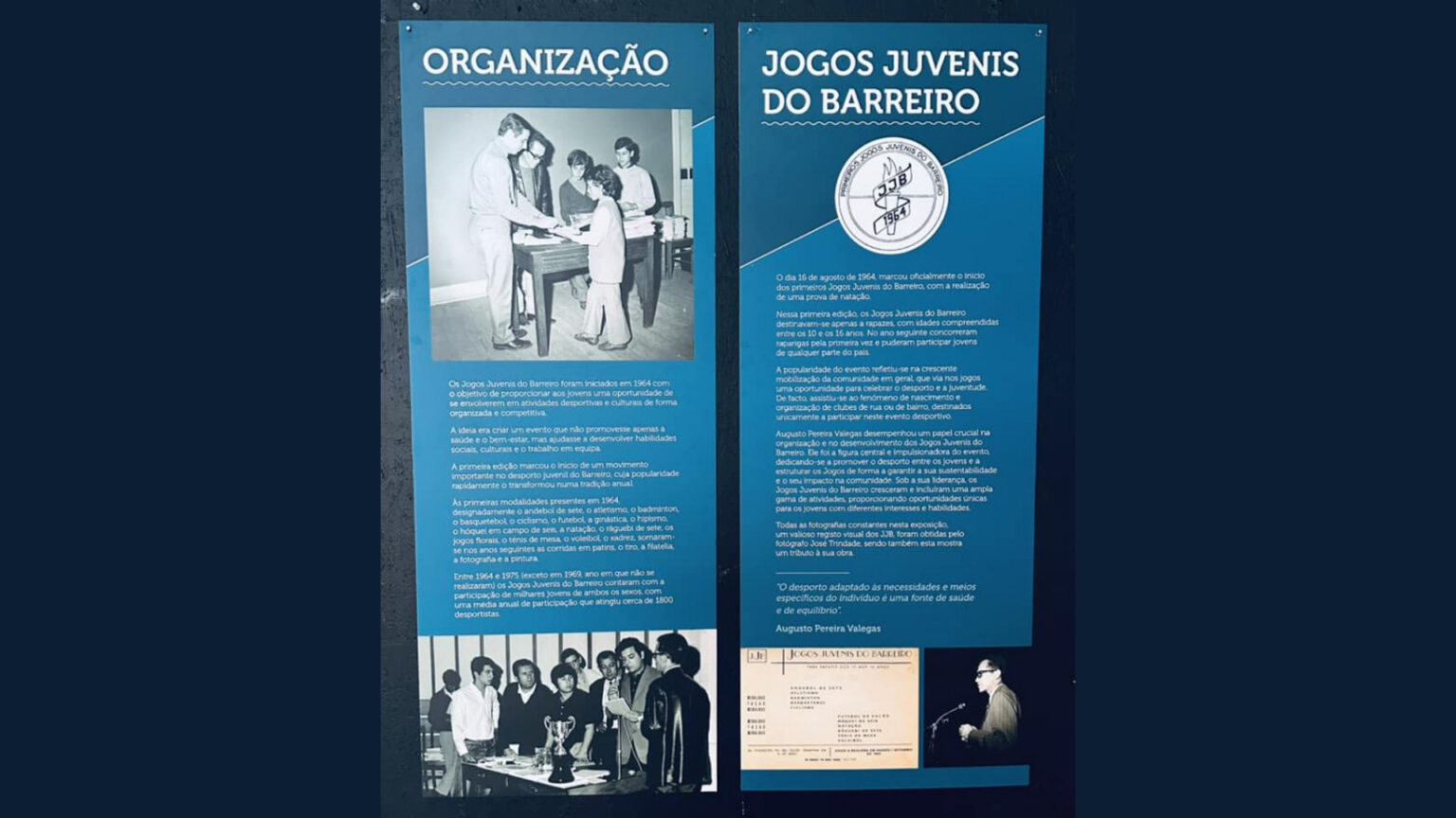 Exposição e Palestra sobre os Jogos Juvenis do Barreiro 1 Exposição e Palestra sobre os Jogos Juvenis do Barreiro